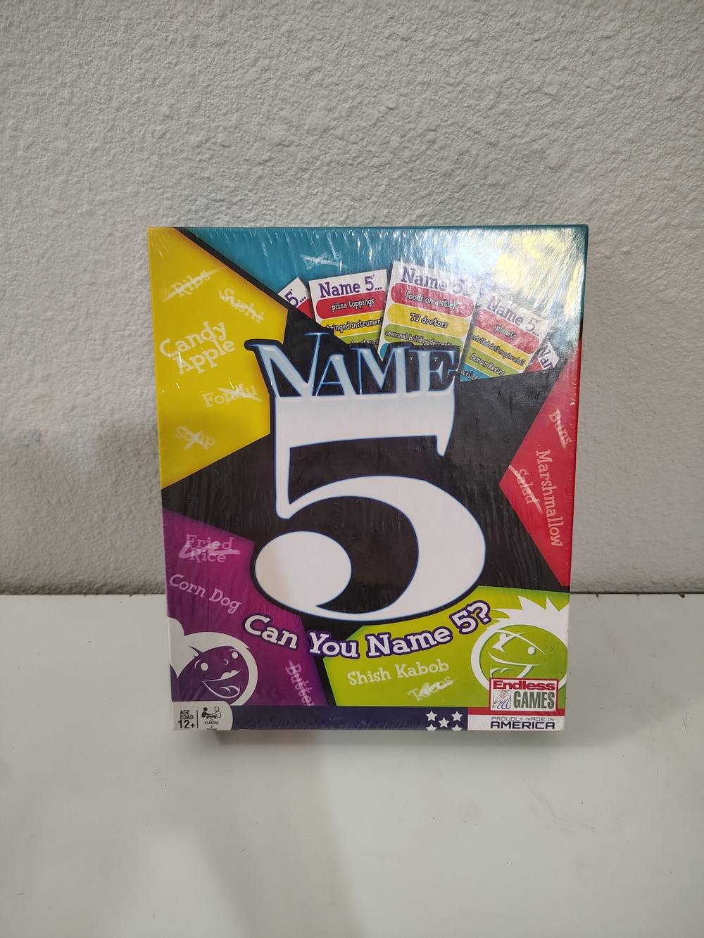 NIB Name 5 Can You Name 5? Party Board Game Family Kids NEW Group Sleepover
